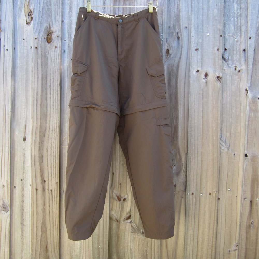 Woman's Small Brown White Sierra Convertible Cargo Pants